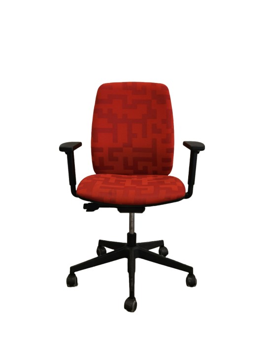 Fauteuil de travail - Flash  C - Neuf - Dossier tissus Rouge / Assise tissus Rouge