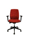 Fauteuil de travail - Flash  C - Neuf - Dossier tissus Rouge / Assise tissus Rouge