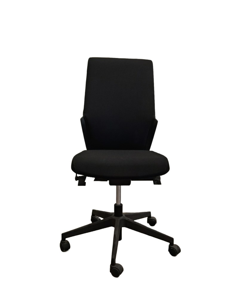 Fauteuil de travail - Udo - Neuf déstockage - Dossier tissus noir / Assise tissus noir