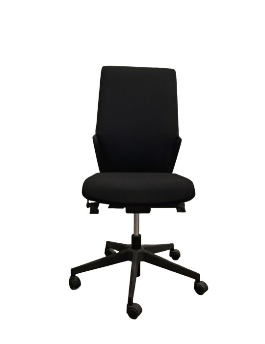 Fauteuil de travail - Udo - Neuf déstockage - Dossier tissus noir / Assise tissus noir