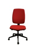 Fauteuil de travail - Neuf - Flash C Dossier tissus Rouge / Assise tissus Rouge
