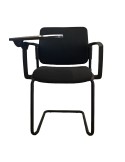 Chaise visiteur - Neuf - Tamaki piètement luge avec tablette écritoire - Dossier résille / tissus couleur  Assise tissus couleur