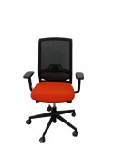Fauteuil de travail -Neuf - Keno H Optima - Dossier résille noir / Assise tissus Rouge