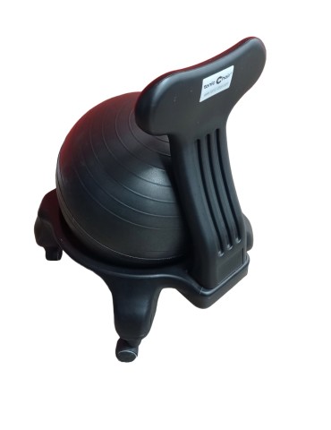 Chaise ergonomique - ballon Noir - Sur socle roulettes avec frein 2