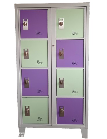 Casier multicases vert et violet - 2Mmobilier