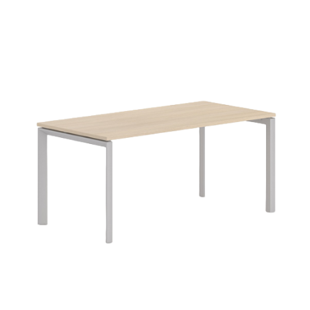 Bureau droit - Neuf - Tempo - Acacia / Blanc - L 160 x P 80 cm