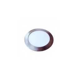 Plafonnier LED Nickel Satin Ø 170 ROND 12 Watt 4000°K - Fin de série - Ni repris Ni échangé  