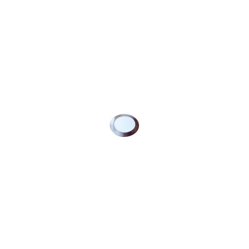 Plafonnier LED Nickel Satin Ø 170 ROND 12 Watt 4000°K - Fin de série - Ni repris Ni échangé  