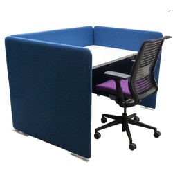 Bureau acoustique bleu