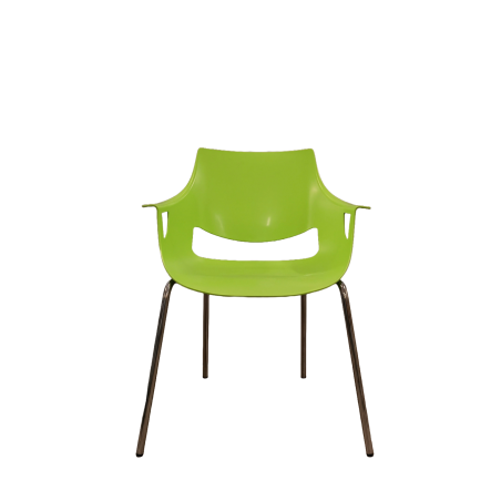 Chaise visiteur - Fano - Dossier polypro Vert /  Assise  polypro Vert