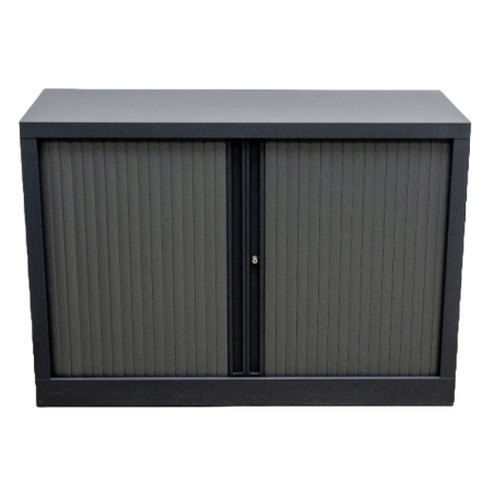 Armoire Basse  - Anthracite / Gris foncé - L 120 x H 84 cm