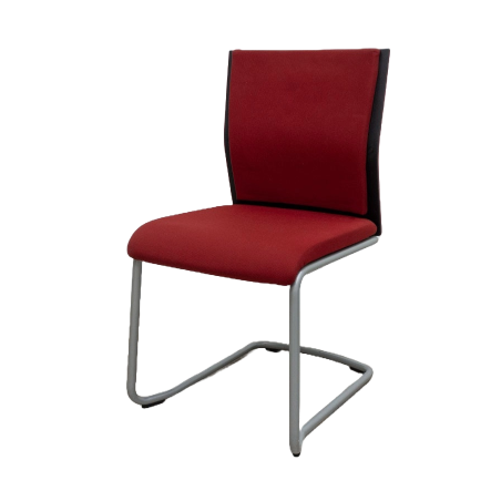 Chaise  tissus rouge foncé Dossier tissus Rouge /  Assise tissus Rouge