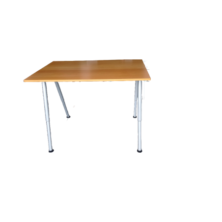 Table réglable  - Hêtre / Gris alu - L 120 x P 80 cm
