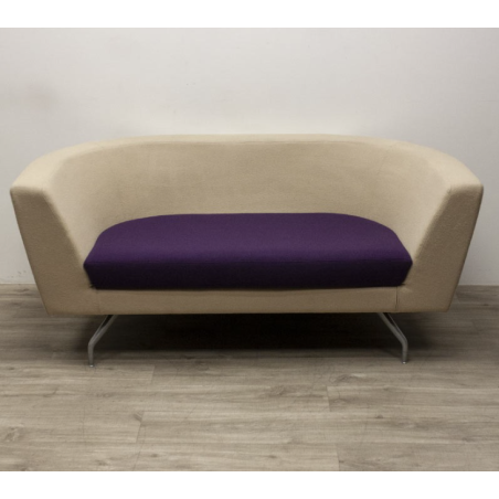 Chauffeuse Dossier tissus Beige Assise tissus Violet
