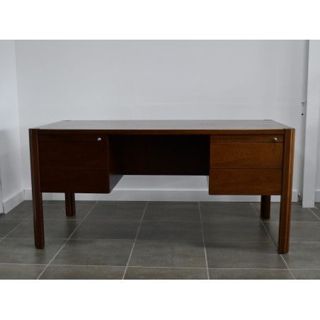 Bureau droit Ancien - Bois chêne foncé - L 160 x P 80