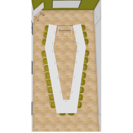 Table de réunion modulable 24 Personnes - Neuf - L 8339 X P 3830 - Blanc / Blanc