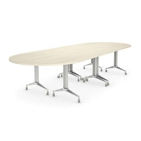 Table rabattable gamme NET Neuve L 190 x 70 cm quart de rond coté droit