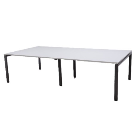 Table de réunion Anthracite / Gris clair -L 280 x P 140 x H 74 cm - Reconditionnée