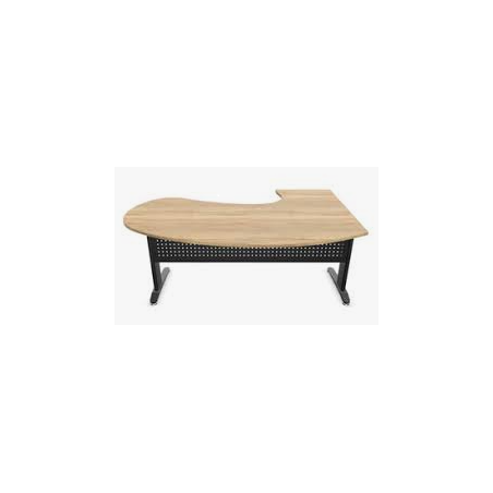 Bureau plan compact intégral Neuf Déstockage NOIR / HETRE L 200 x P 138 x H 73 cm