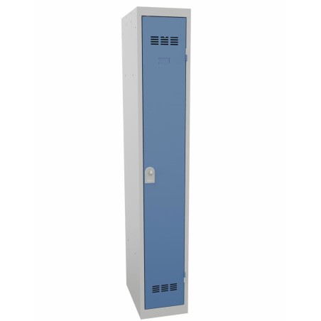 Vestiaire industrie salissant 1 porte Neuf Déclassé - Gris/Bleu - L 40 x H 180 cm