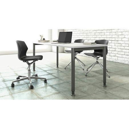 Table / Bureau  - Neuf - déstockage - L 154 -L 187  X 97  cm - Blanc / Blanc