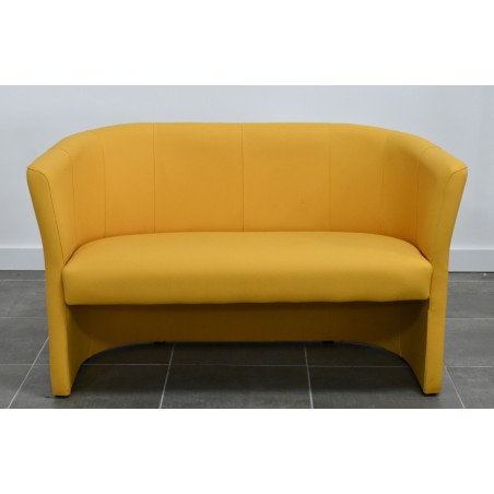 Chauffeuse club - 2 places simili cuir - Jaune