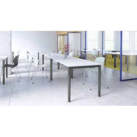 Table de réunion modulable  - Neuf - déstockage - L 1868X P 965 - Blanc / Blanc