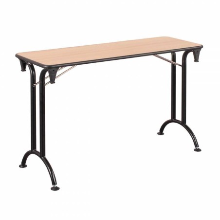 Table pliante - Hêtre / Noir - L 140 x P 60 cm