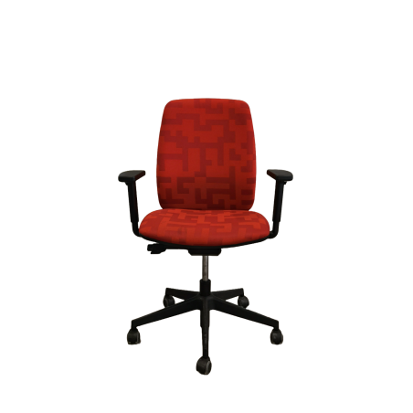 Fauteuil de travail - Flash  C - Neuf - Dossier tissus Rouge / Assise tissus Rouge