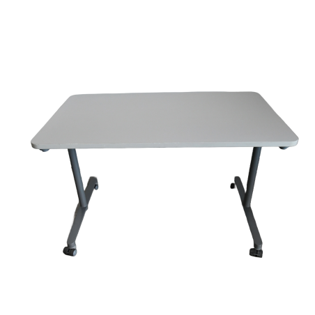 Table sur roulettes - Gris / Gris - L 120 x P 70 cm
