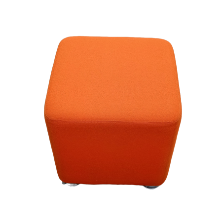 Pouf revêtement - Steelcase - Assise tissus Orange